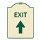 Signmission Exit Exit with Up Arrow Heavy-Gauge Aluminum Architectural Sign, 24" H, 18" L, TG-1824-24030 A-DES-TG-1824-24030 - alternate 1